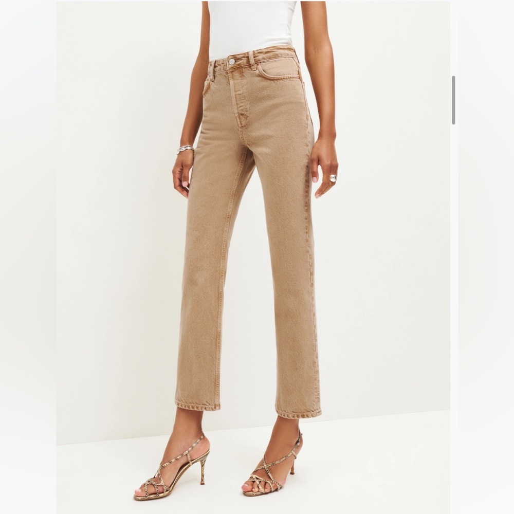 Reformation Cynthia High Rise Straight Jeans size 26 vintage marzipan